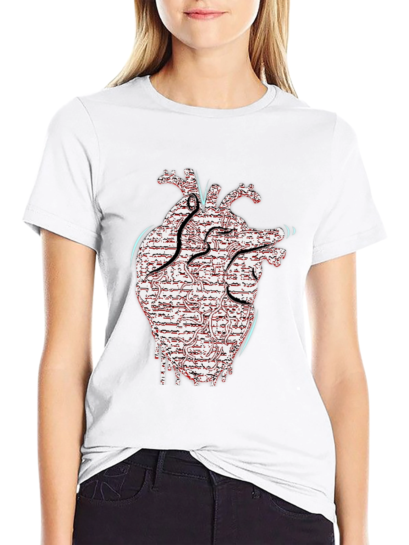 Anatomical Heart Circuitry Graphic Tee