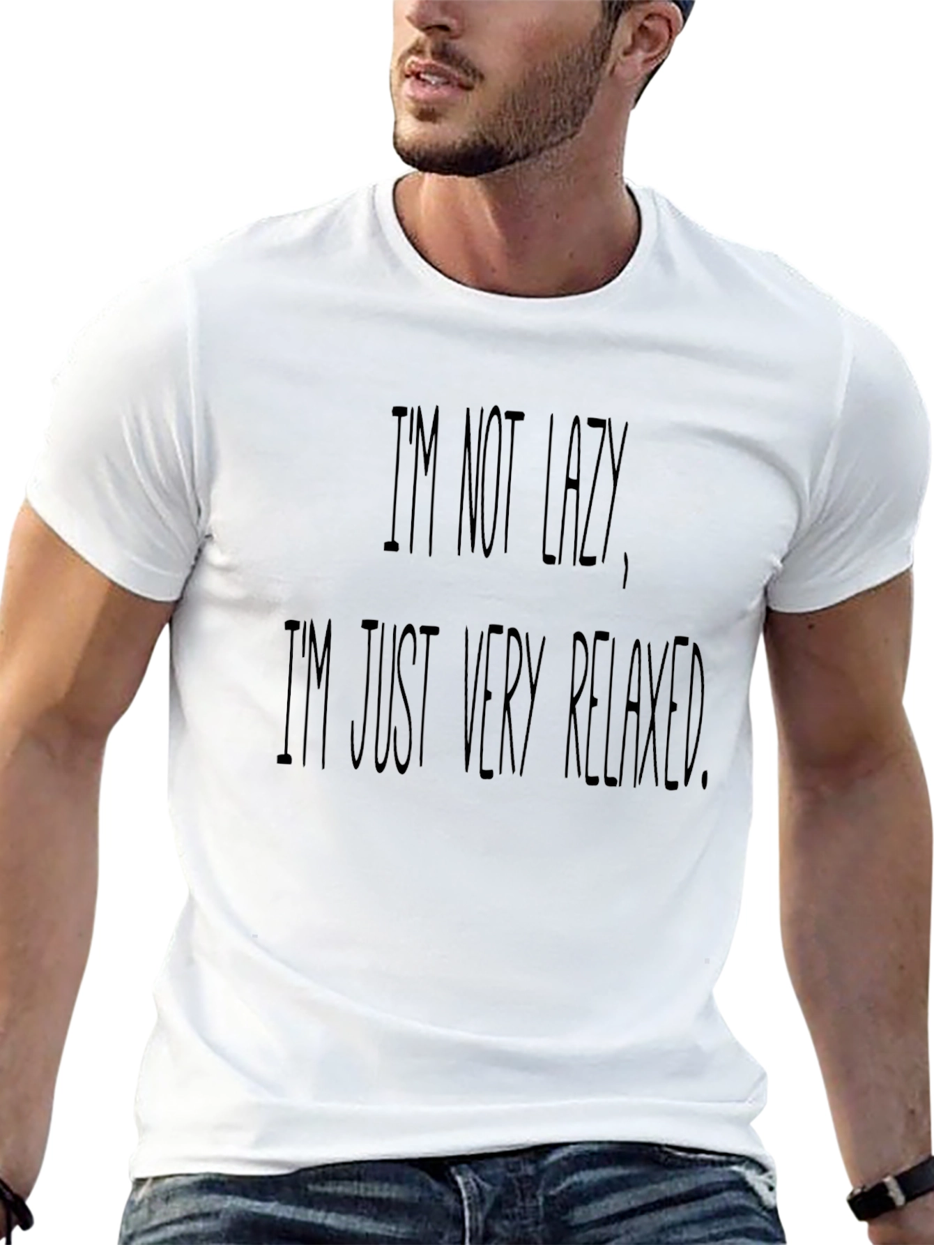 Relaxed Statement Tee - Black Casual T-Shirt