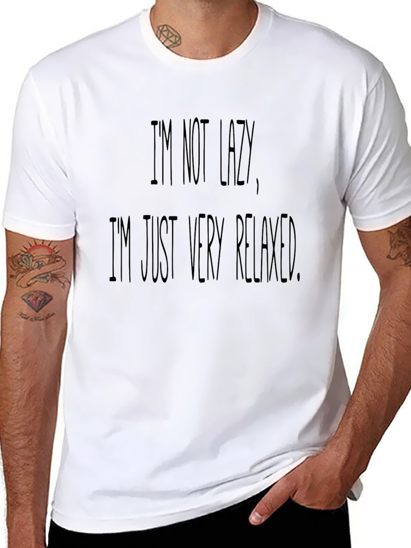 Relaxed Statement Tee - Black Casual T-Shirt