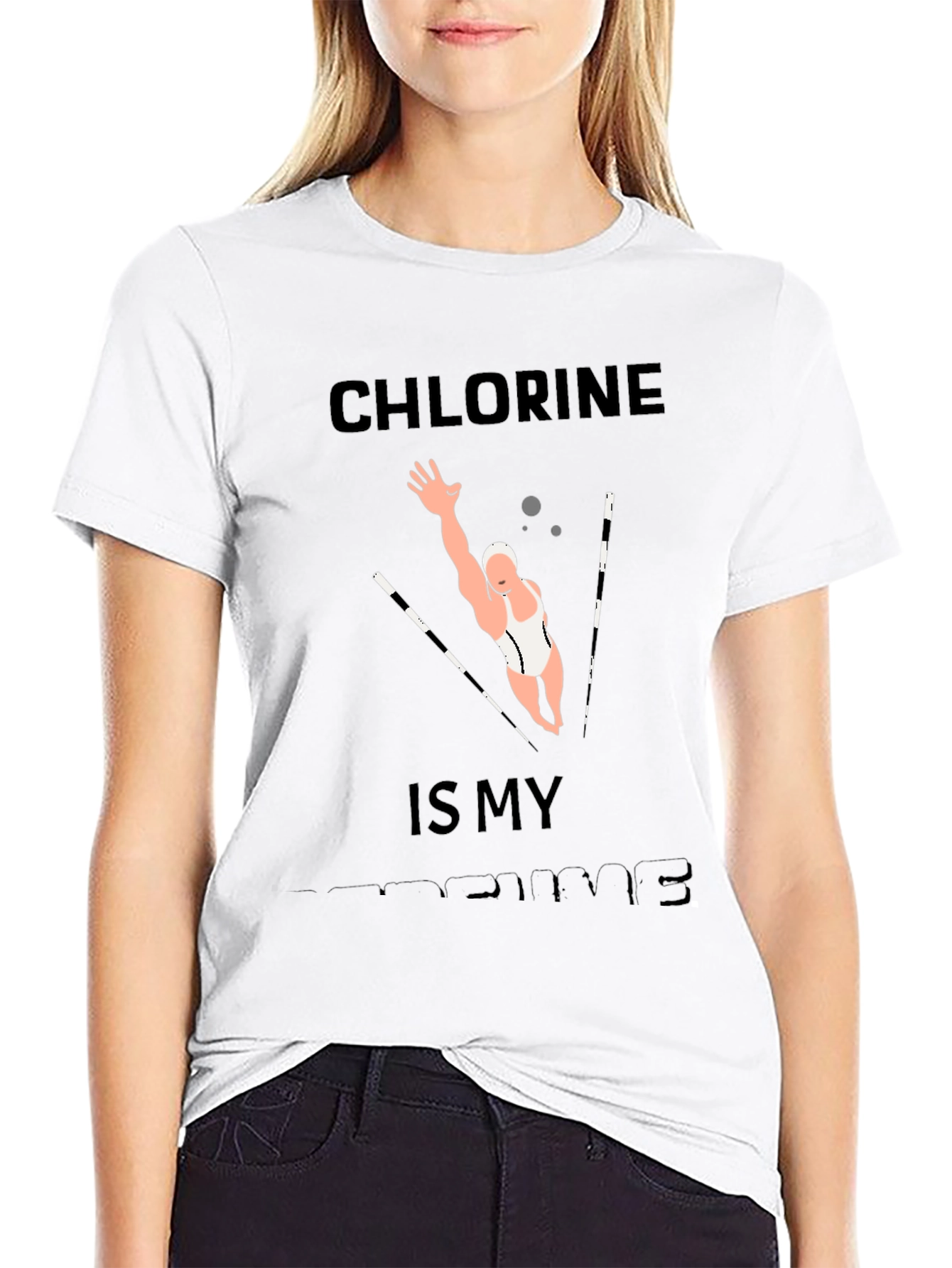 Chlorine Is My Perfume Funny Swimmer T-Shirt