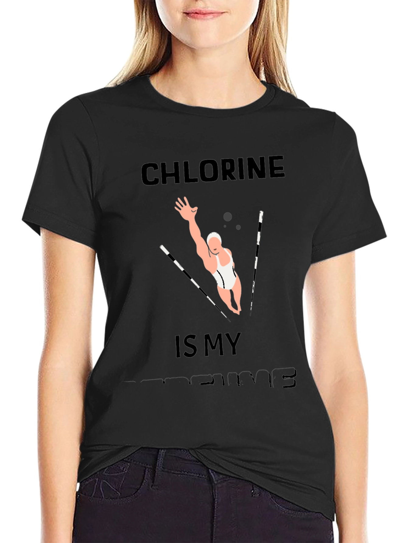 Chlorine Is My Perfume Funny Swimmer T-Shirt