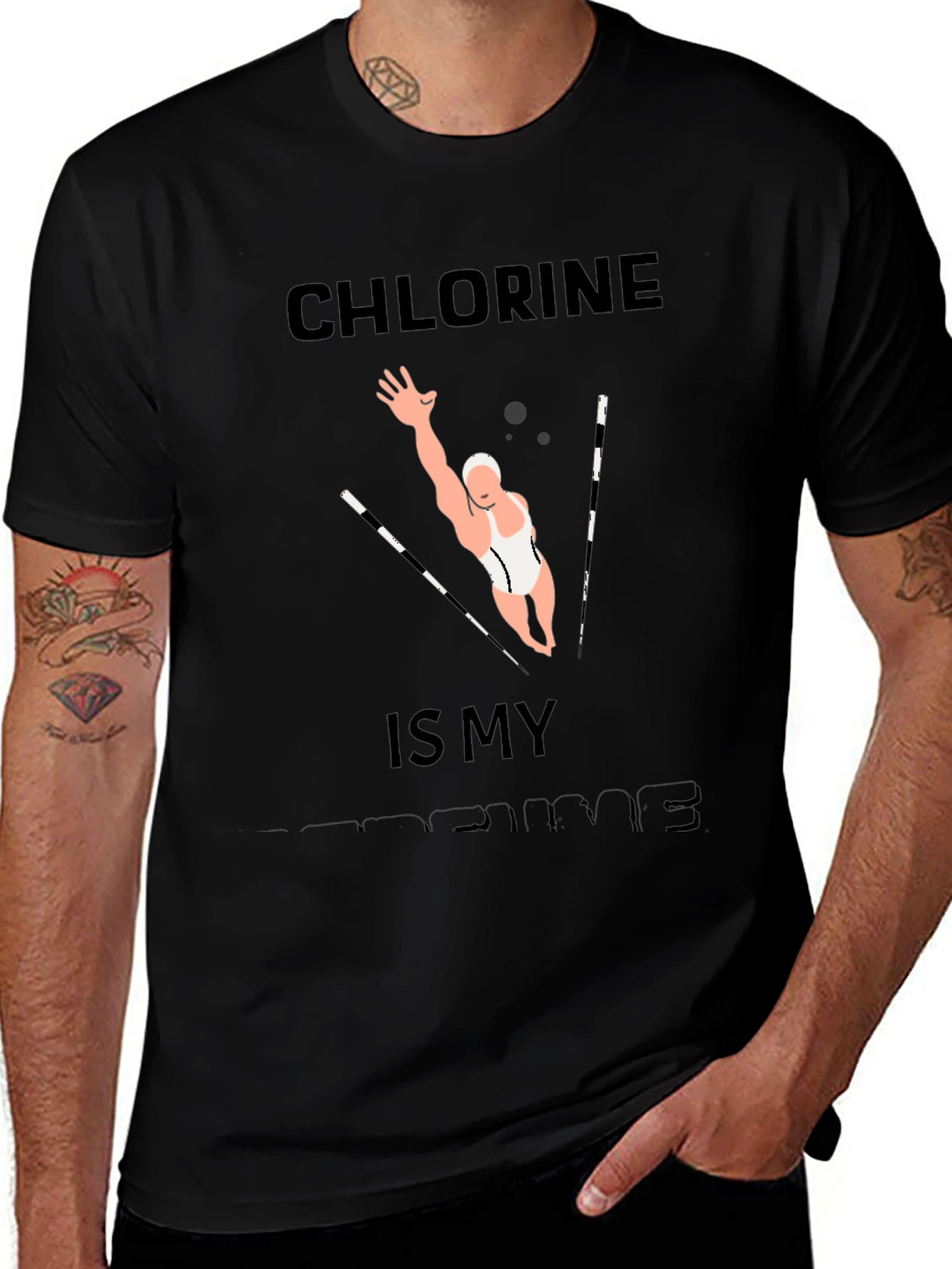 Chlorine Is My Perfume Funny Swimmer T-Shirt