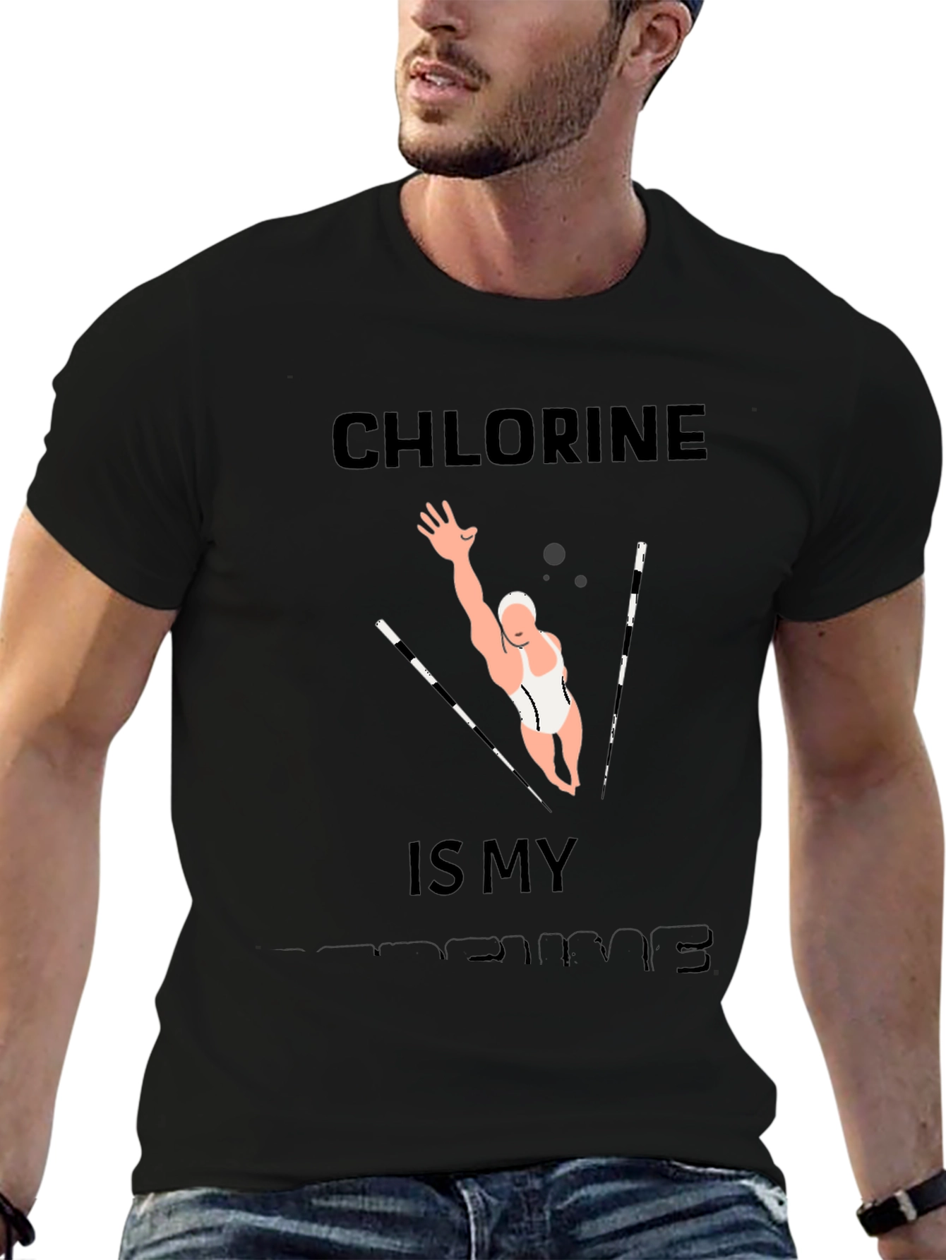 Chlorine Is My Perfume Funny Swimmer T-Shirt