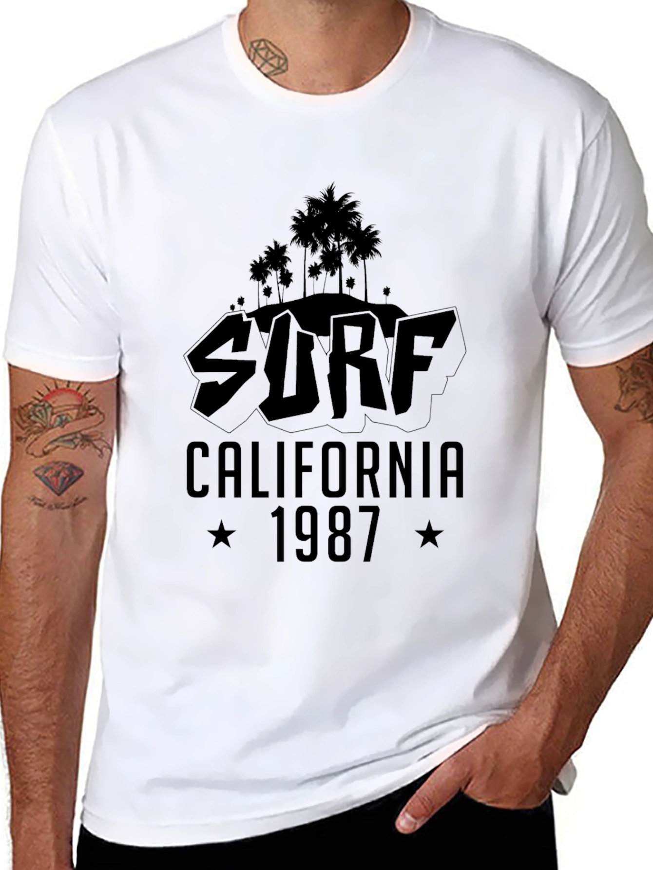 Surf California 1987 Black T-Shirt