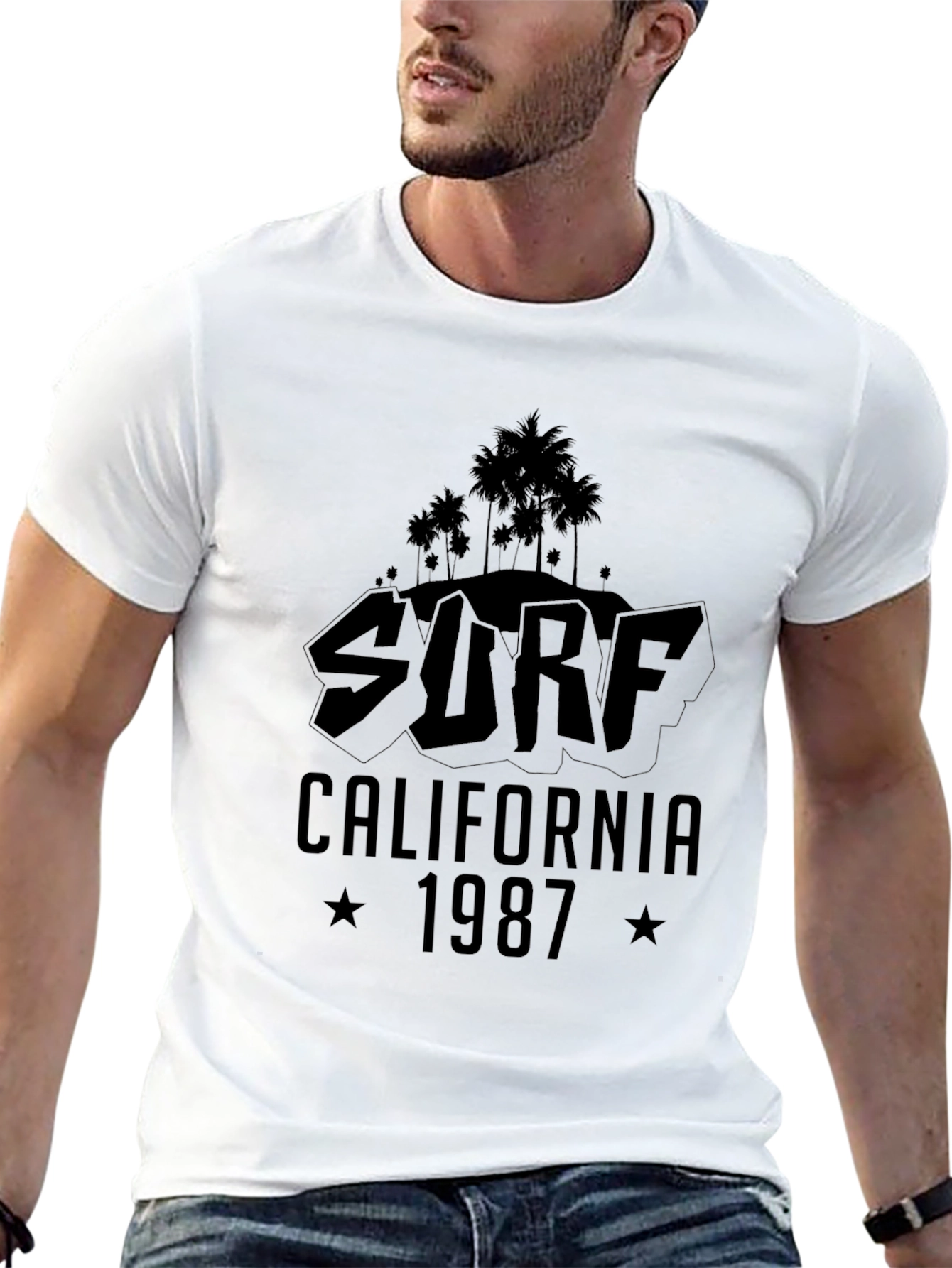 Surf California 1987 Black T-Shirt
