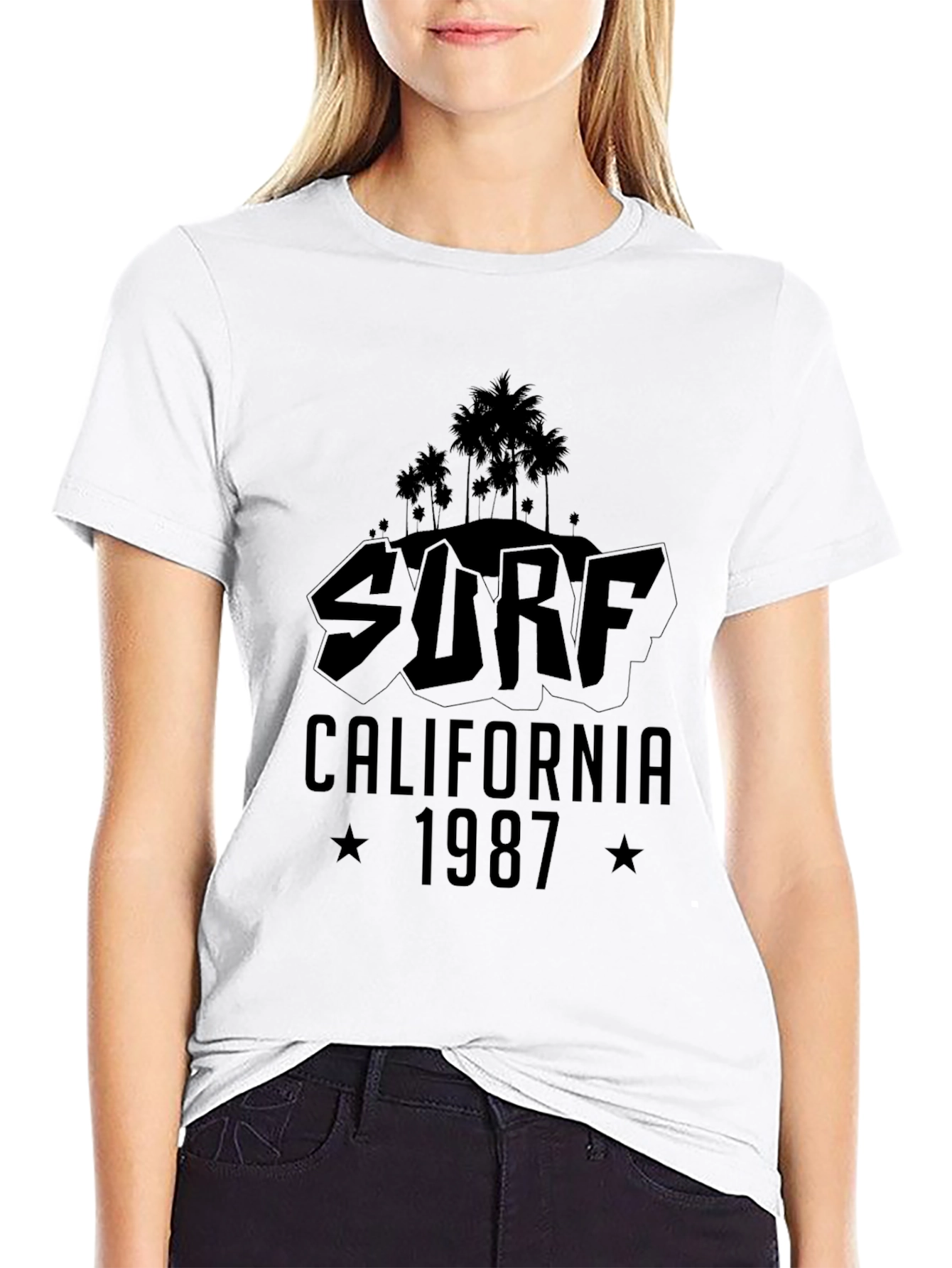 Surf California 1987 Black T-Shirt
