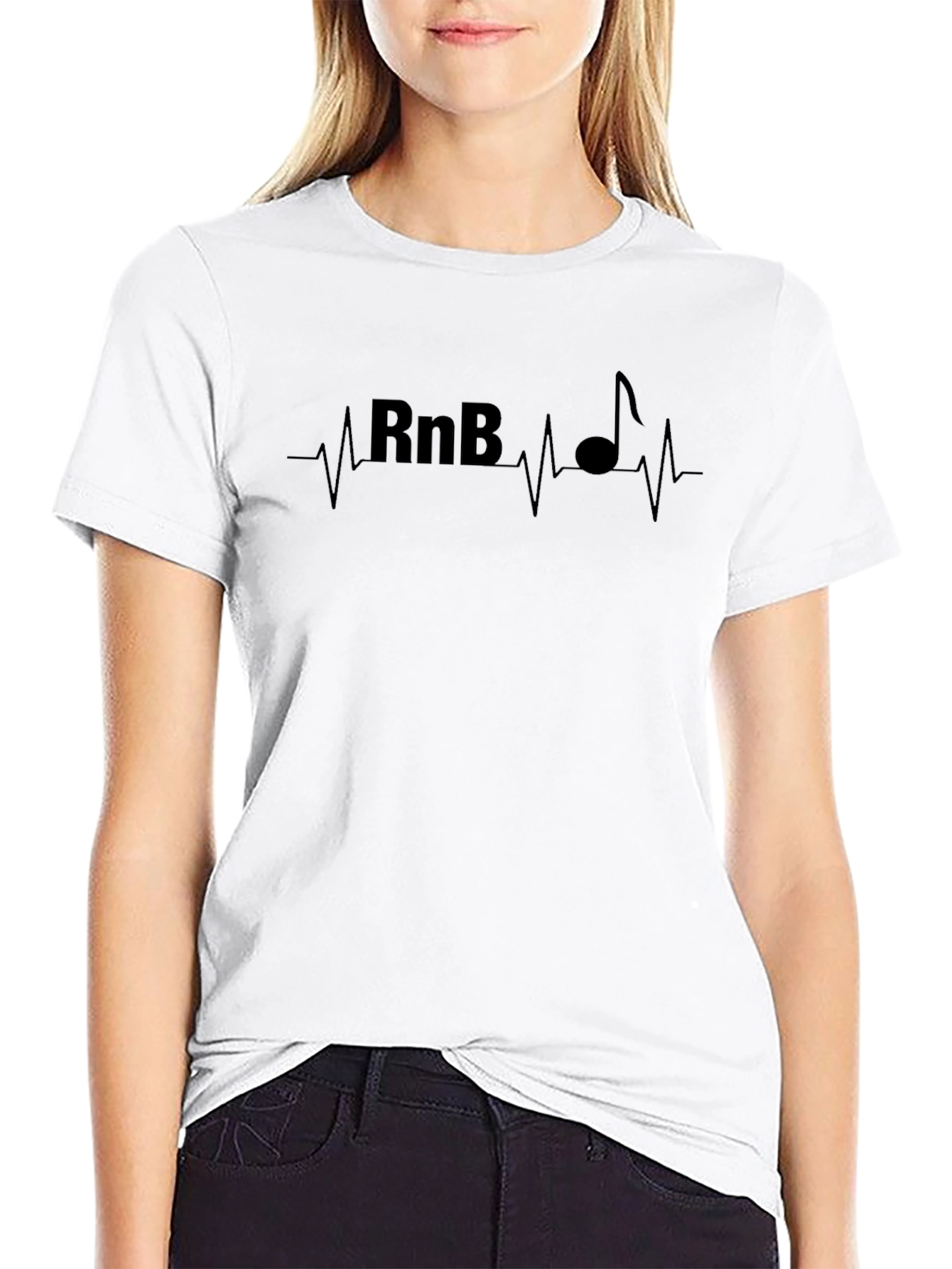 RnB Music Lover Heartbeat Graphic T-Shirt
