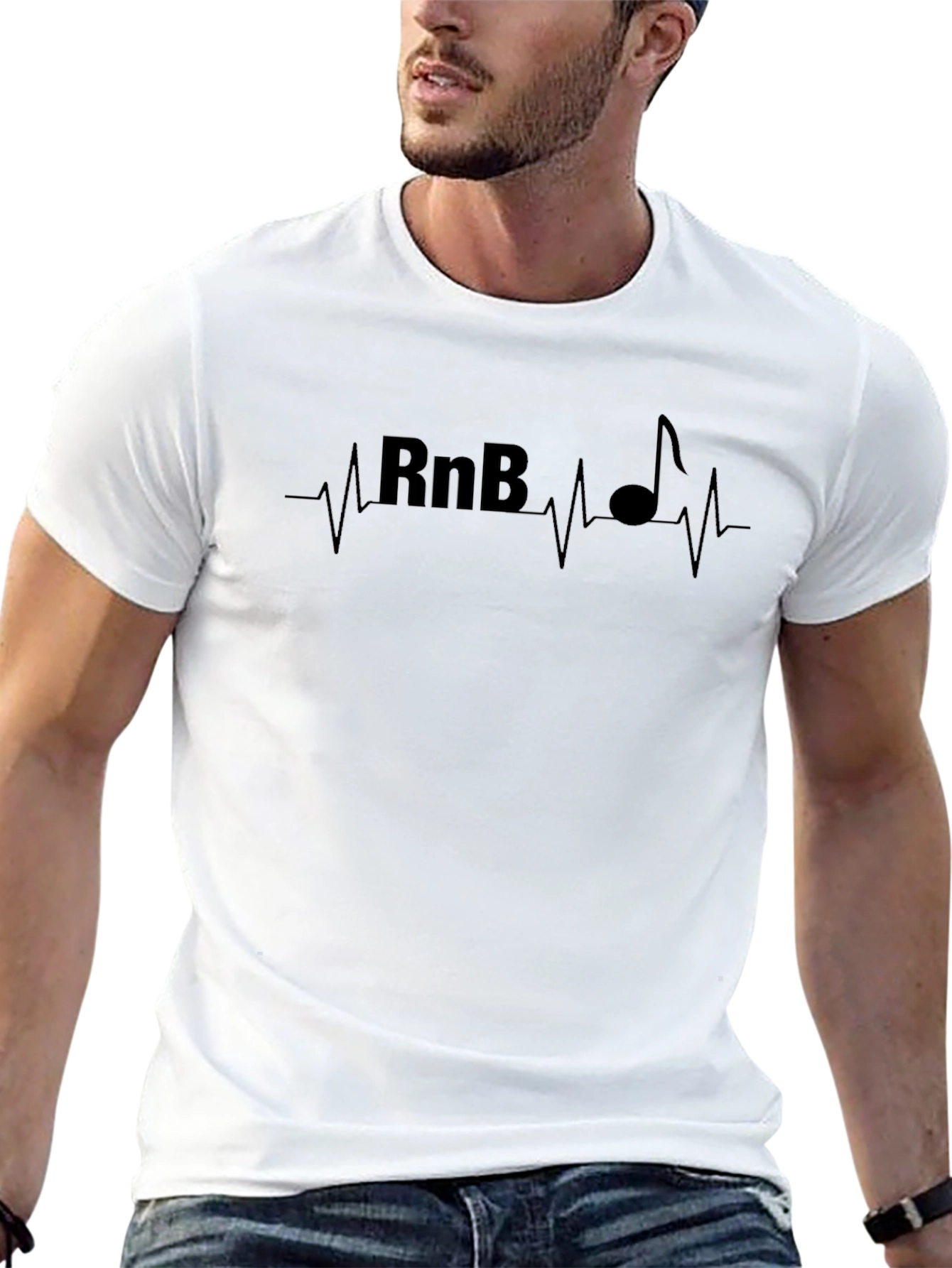 RnB Music Lover Heartbeat Graphic T-Shirt