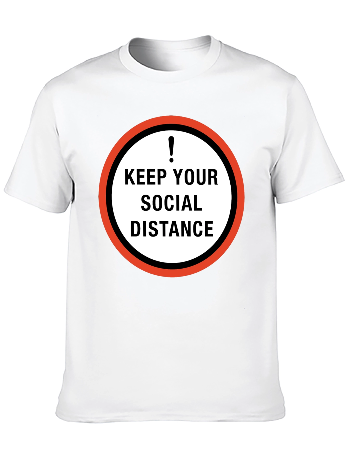 Keep Your Social Distance Graphic Tee - Black