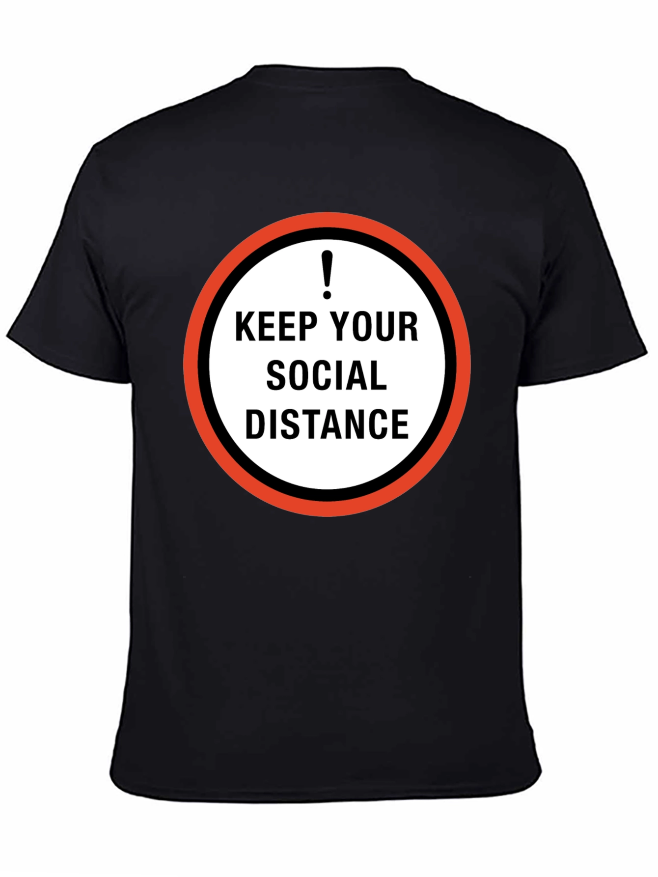Keep Your Social Distance Graphic Tee - Black