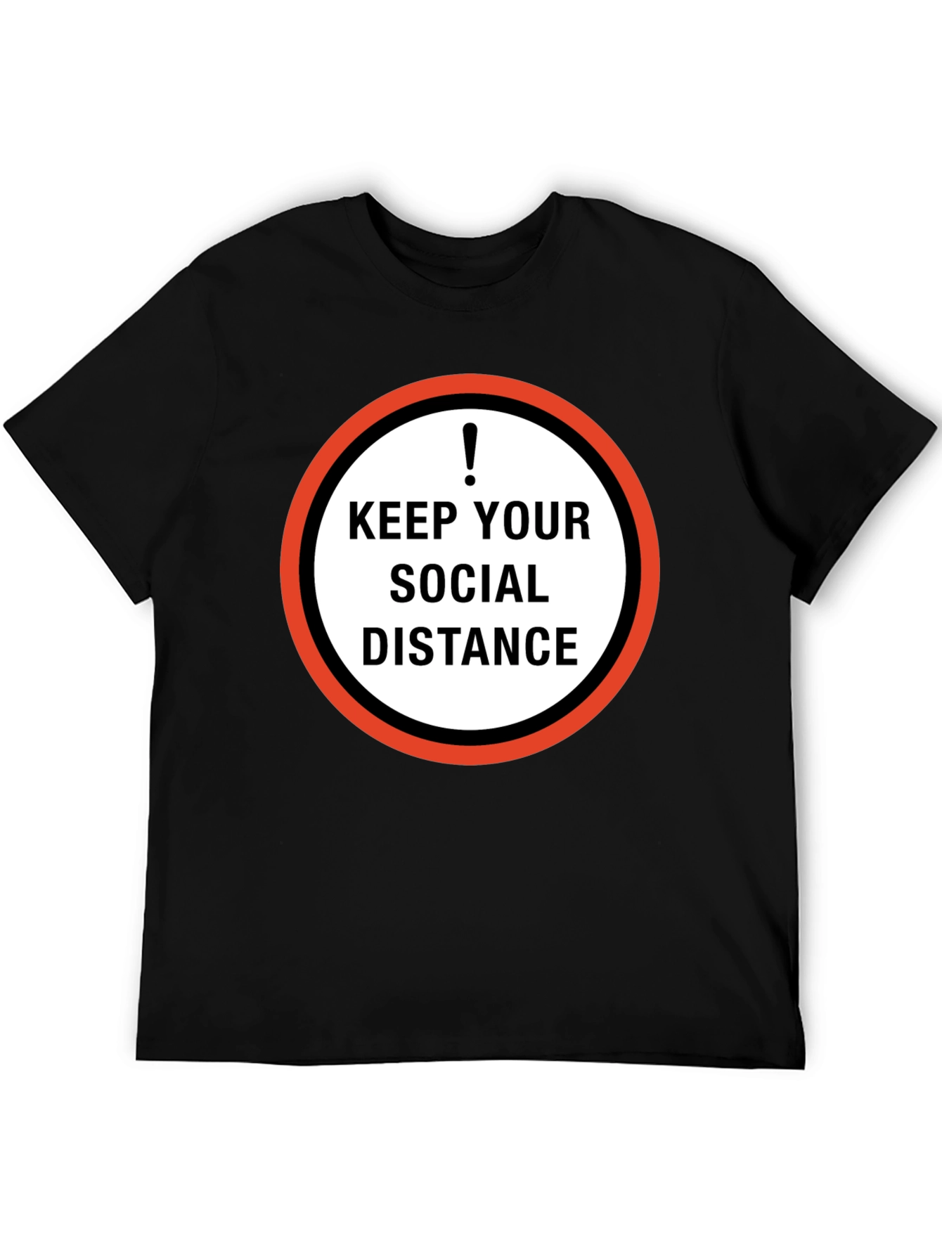 Keep Your Social Distance Graphic Tee - Black
