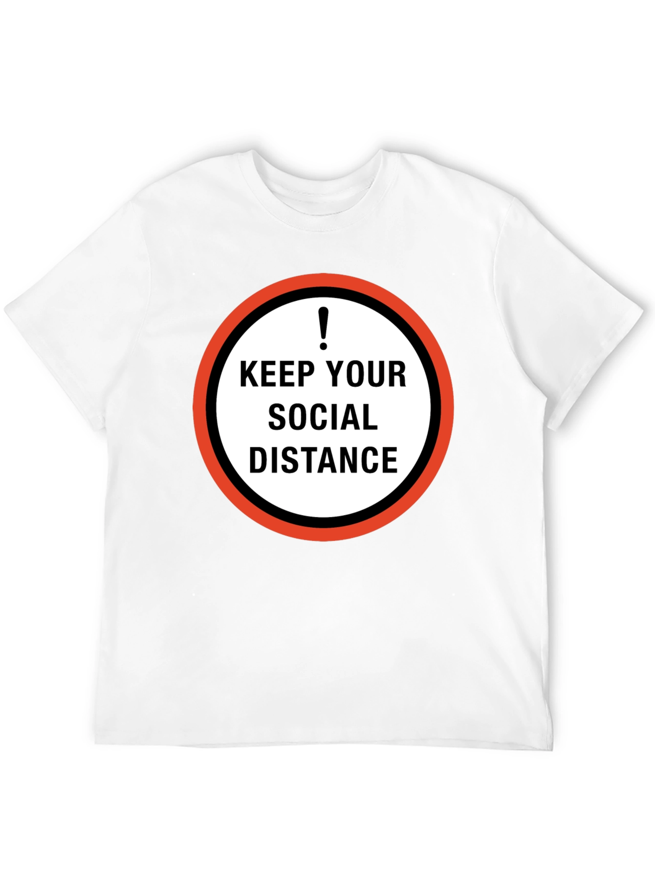 Keep Your Social Distance Graphic Tee - Black
