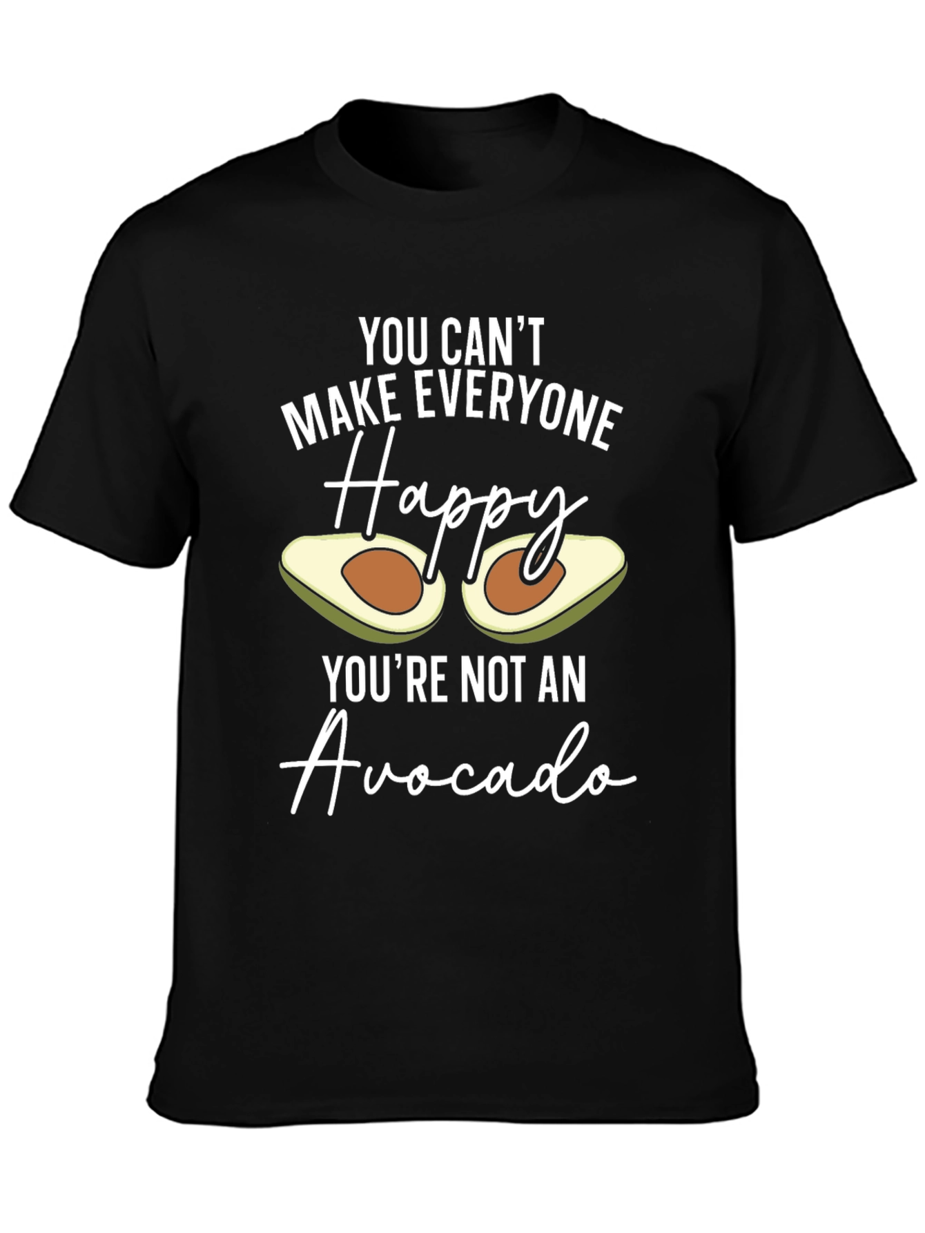 Avocado Happy T-Shirt - Funny Unisex Tee