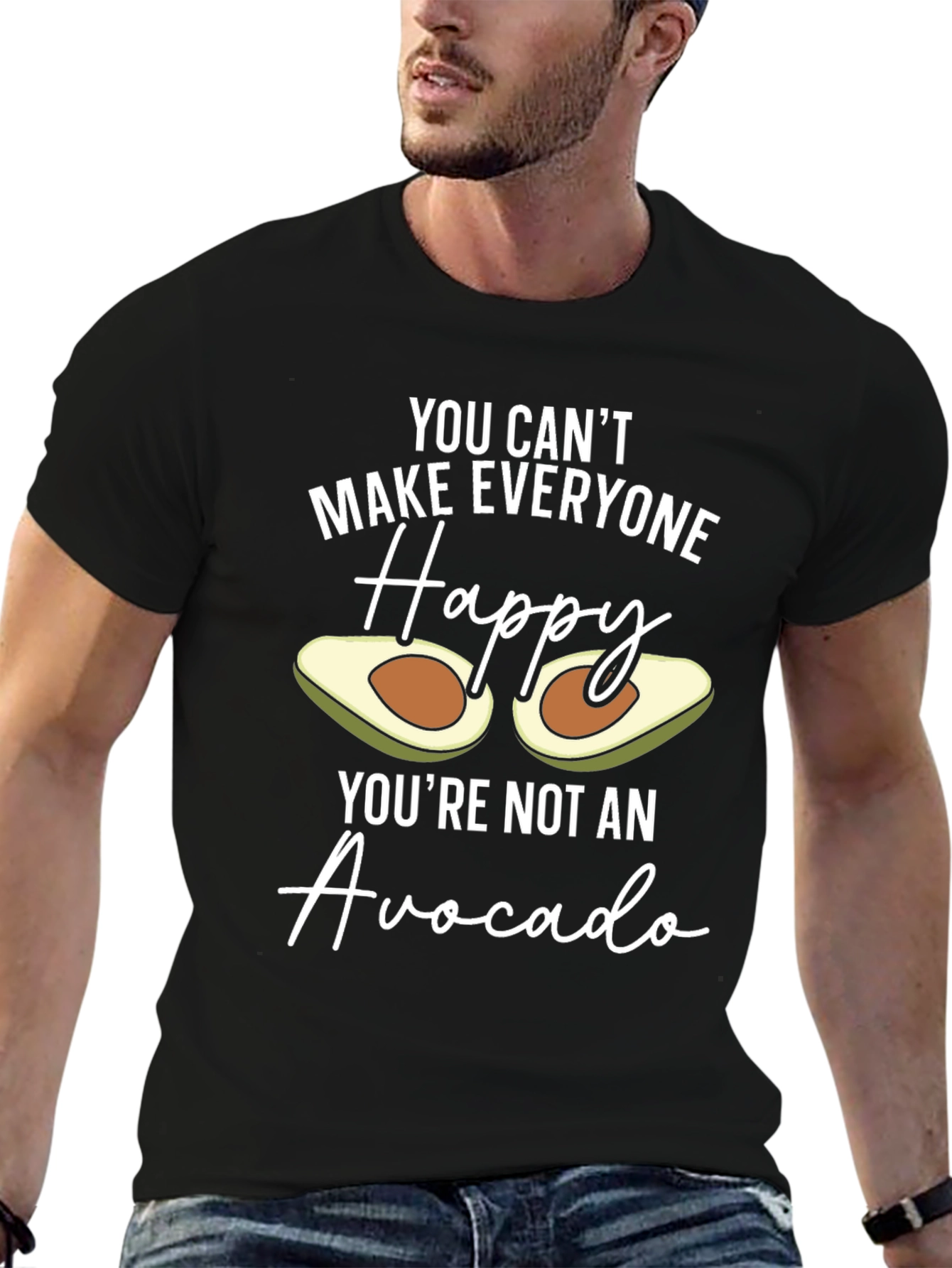 Avocado Happy T-Shirt - Funny Unisex Tee