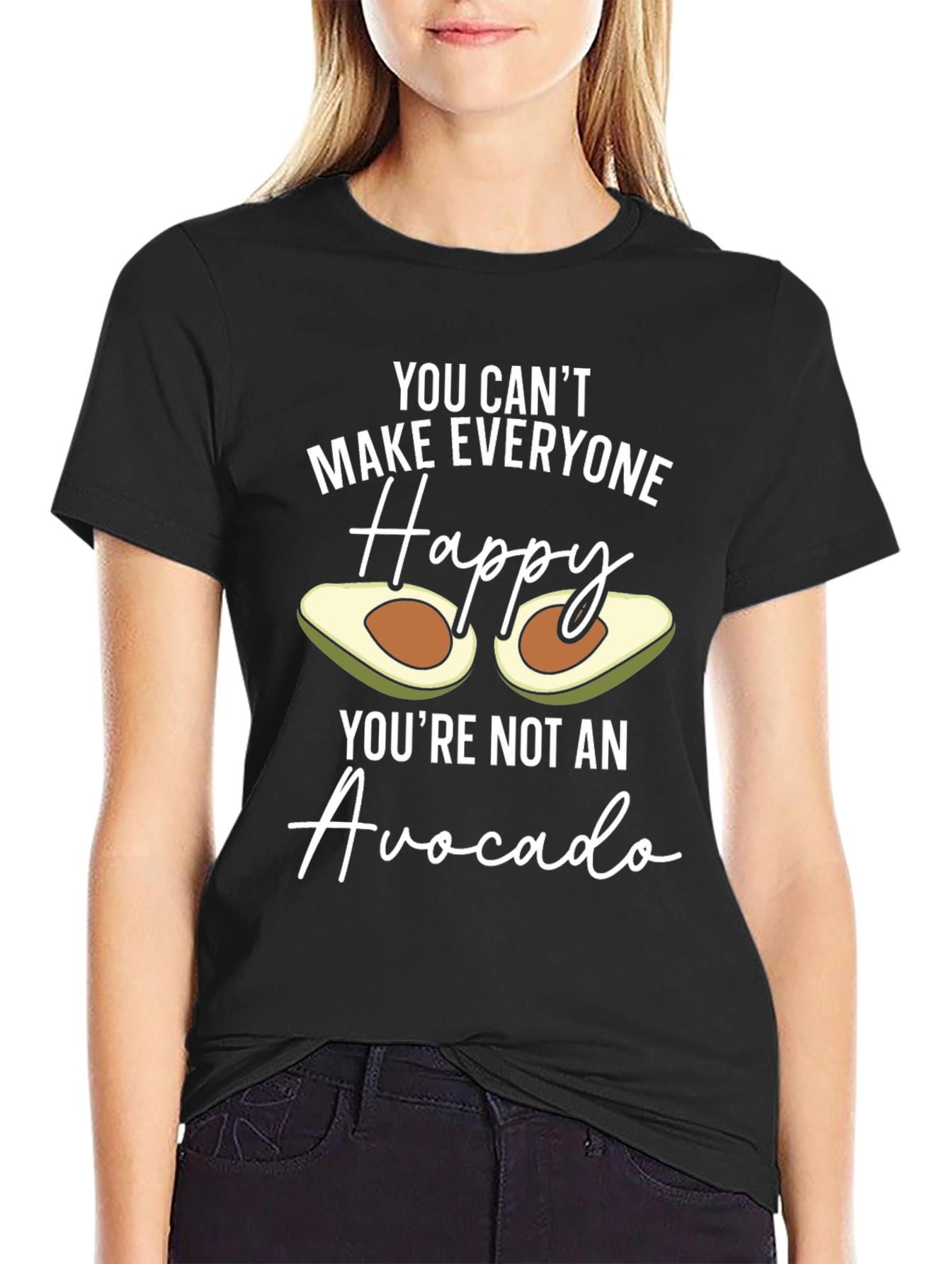 Avocado Happy T-Shirt - Funny Unisex Tee