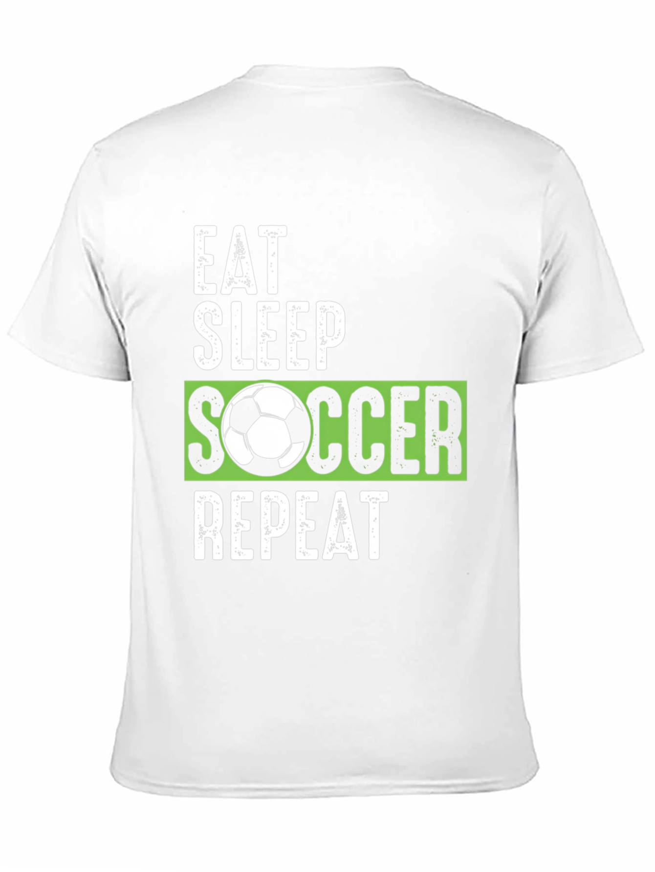Eat Sleep Soccer Repeat Black Graphic Tee