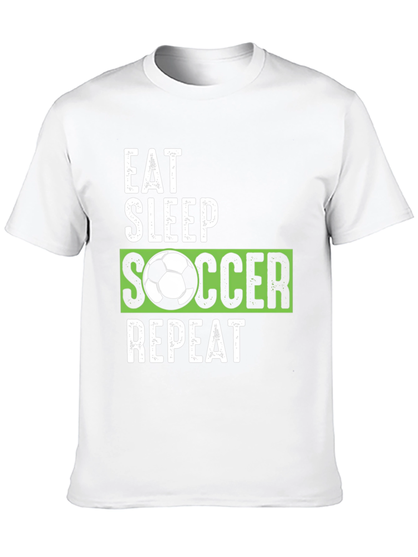 Eat Sleep Soccer Repeat Black Graphic Tee