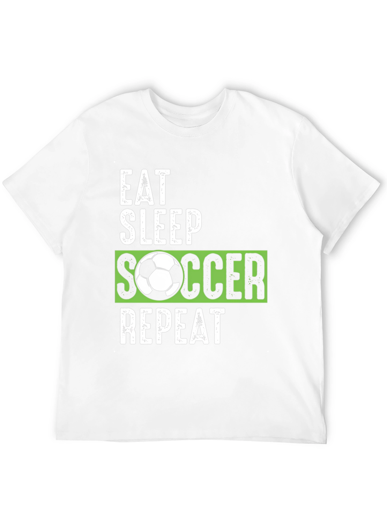 Eat Sleep Soccer Repeat Black Graphic Tee