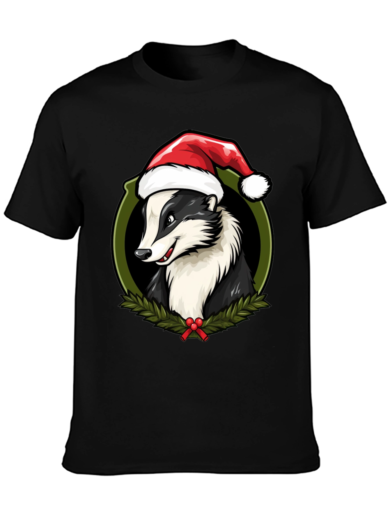 Festive Badger Christmas T-Shirt
