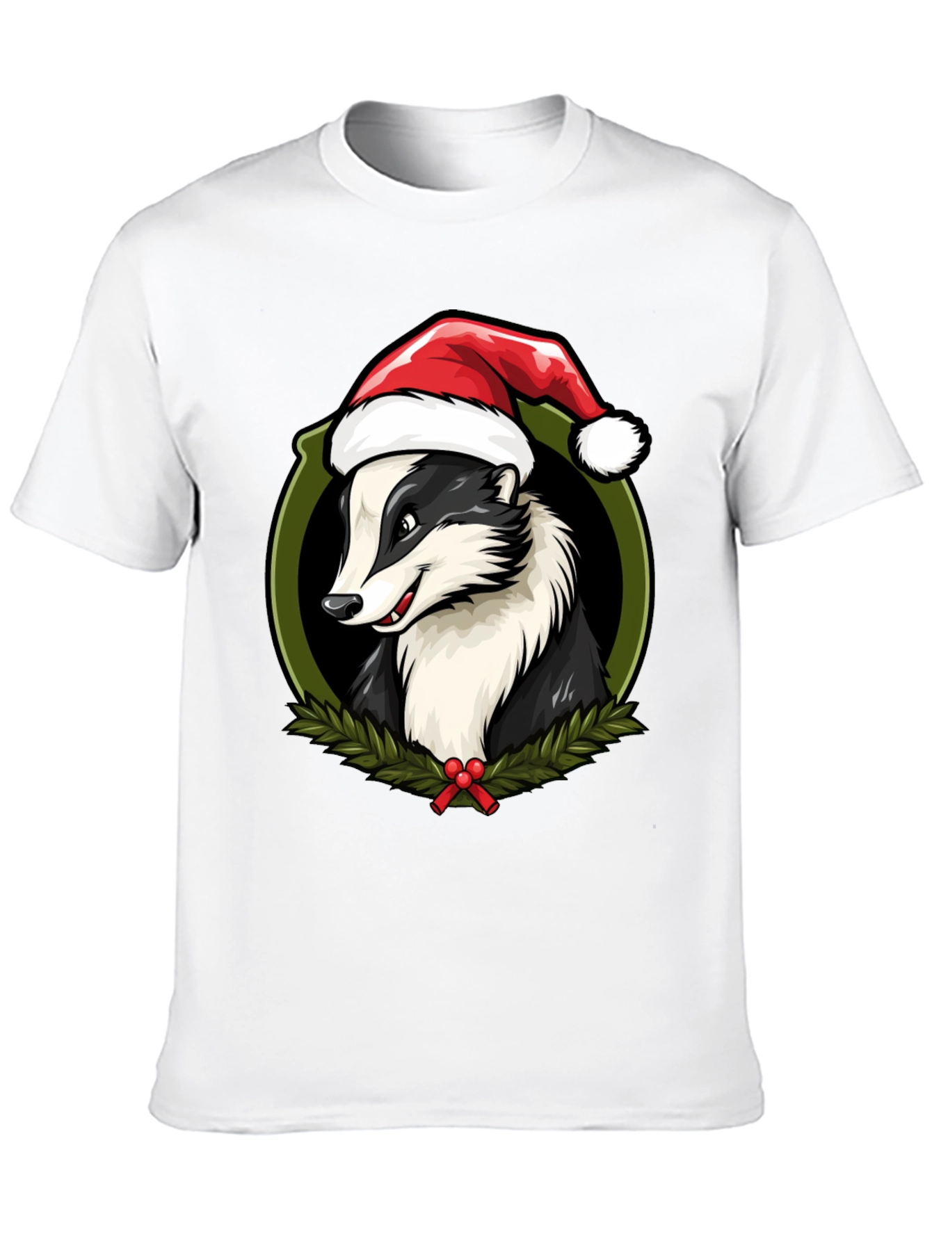 Festive Badger Christmas T-Shirt