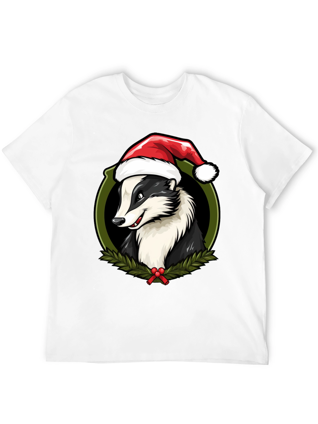 Festive Badger Christmas T-Shirt