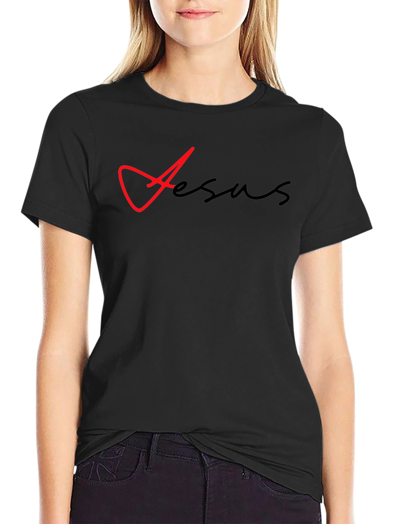 Jesus Graphic T-Shirt - Modern Black Tee