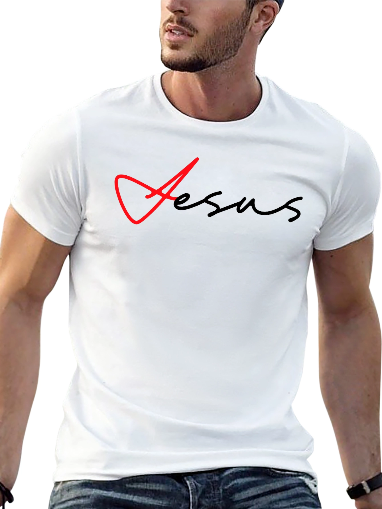 Jesus Graphic T-Shirt - Modern Black Tee