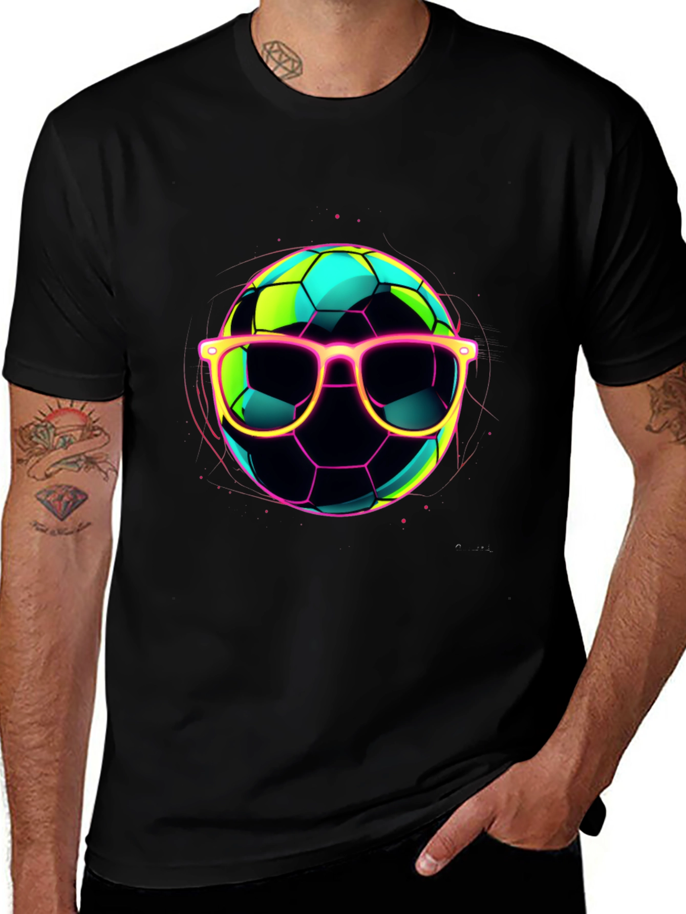 Cool Soccer Ball Graphic T-Shirt