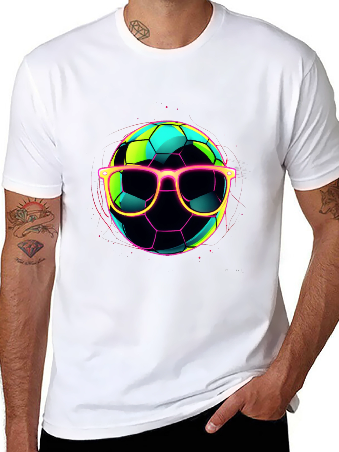 Cool Soccer Ball Graphic T-Shirt