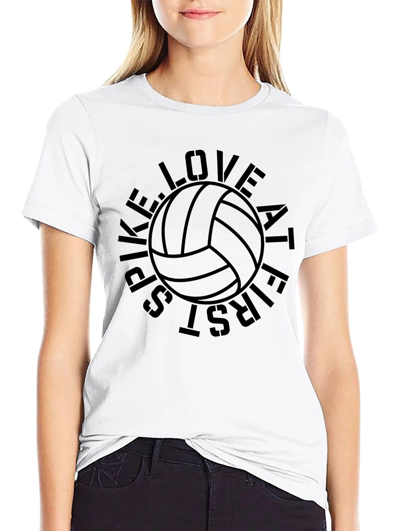 Spike Love Volleyball Graphic T-Shirt - Unisex