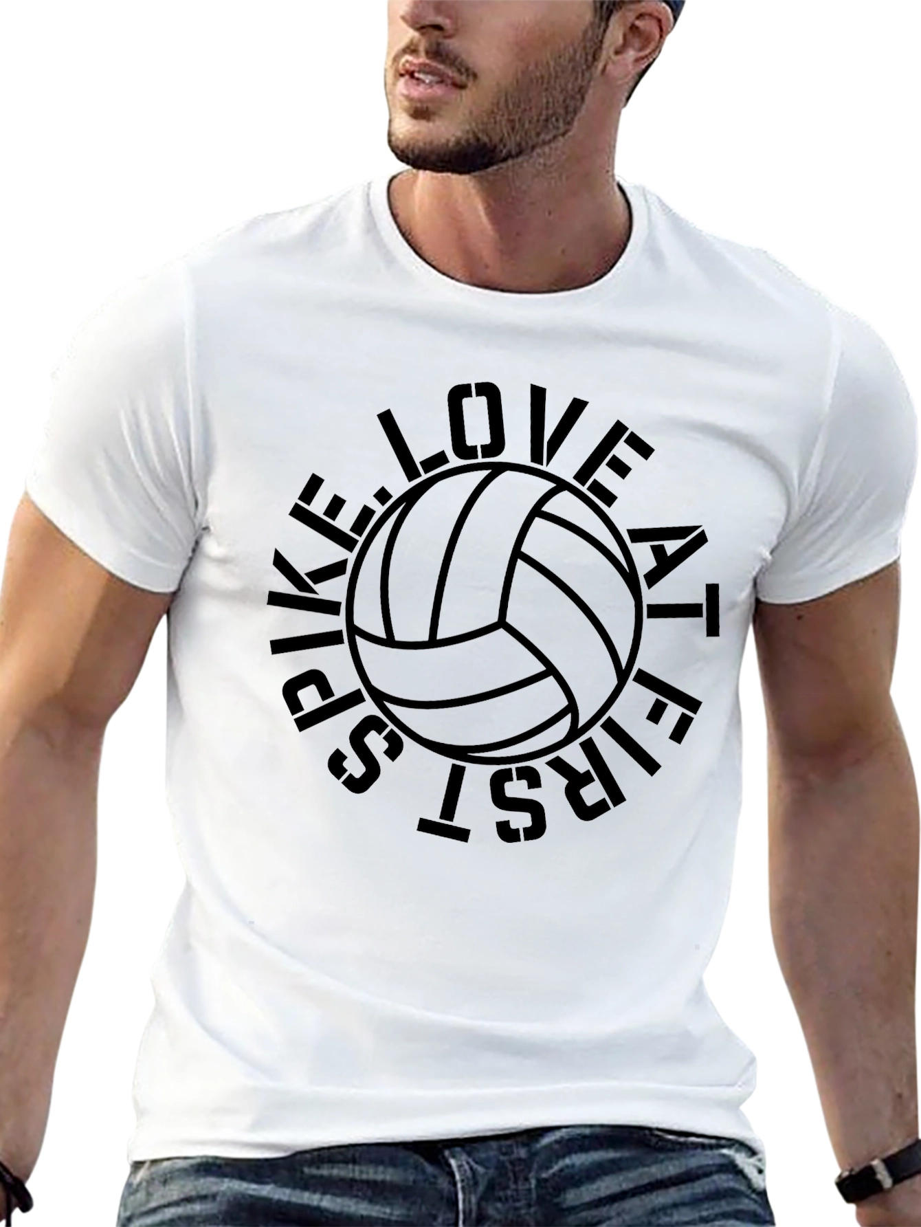 Spike Love Volleyball Graphic T-Shirt - Unisex
