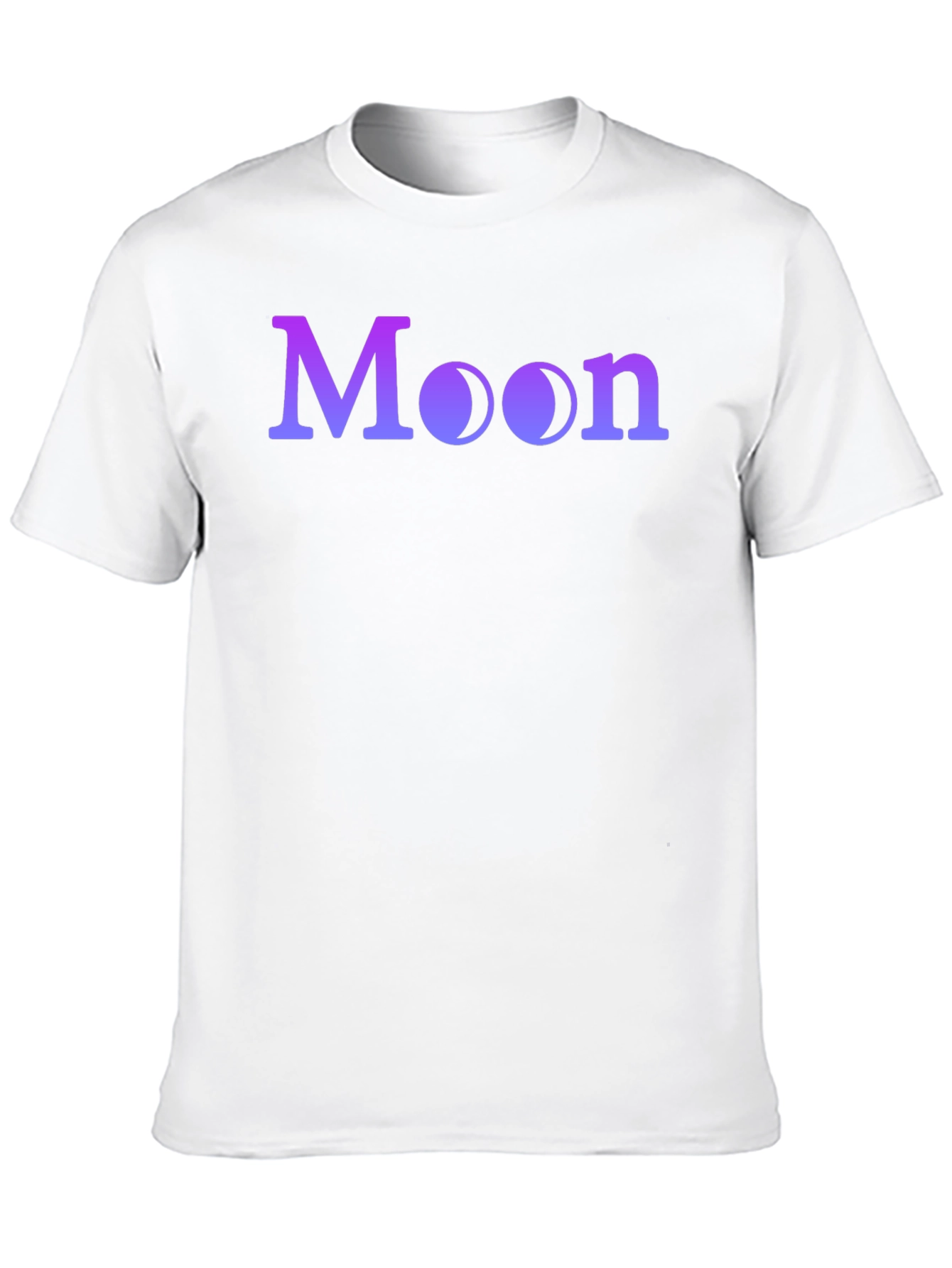 Moon Phases Graphic T-Shirt - Black Cotton Blend