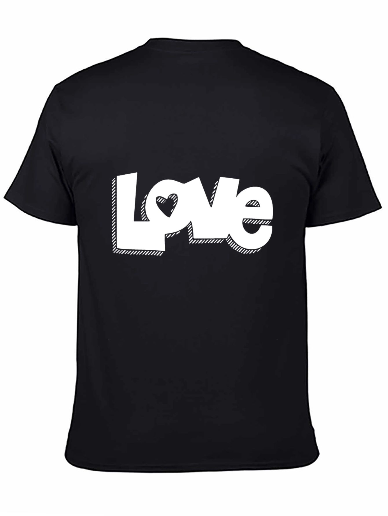 Love Heart Graphic Tee - Stylish Black T-Shirt