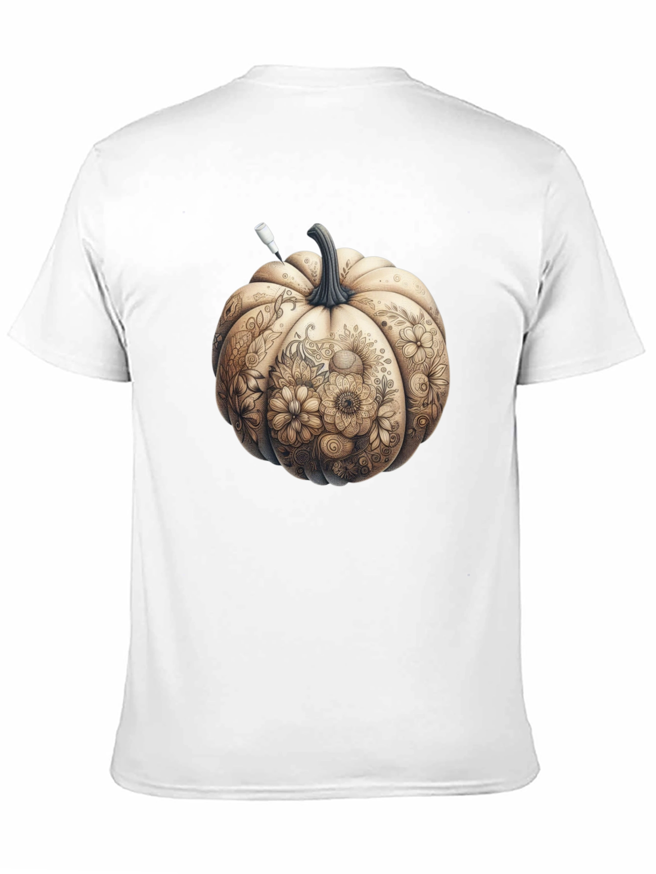 Floral Pumpkin Graphic Tee - Fall Style