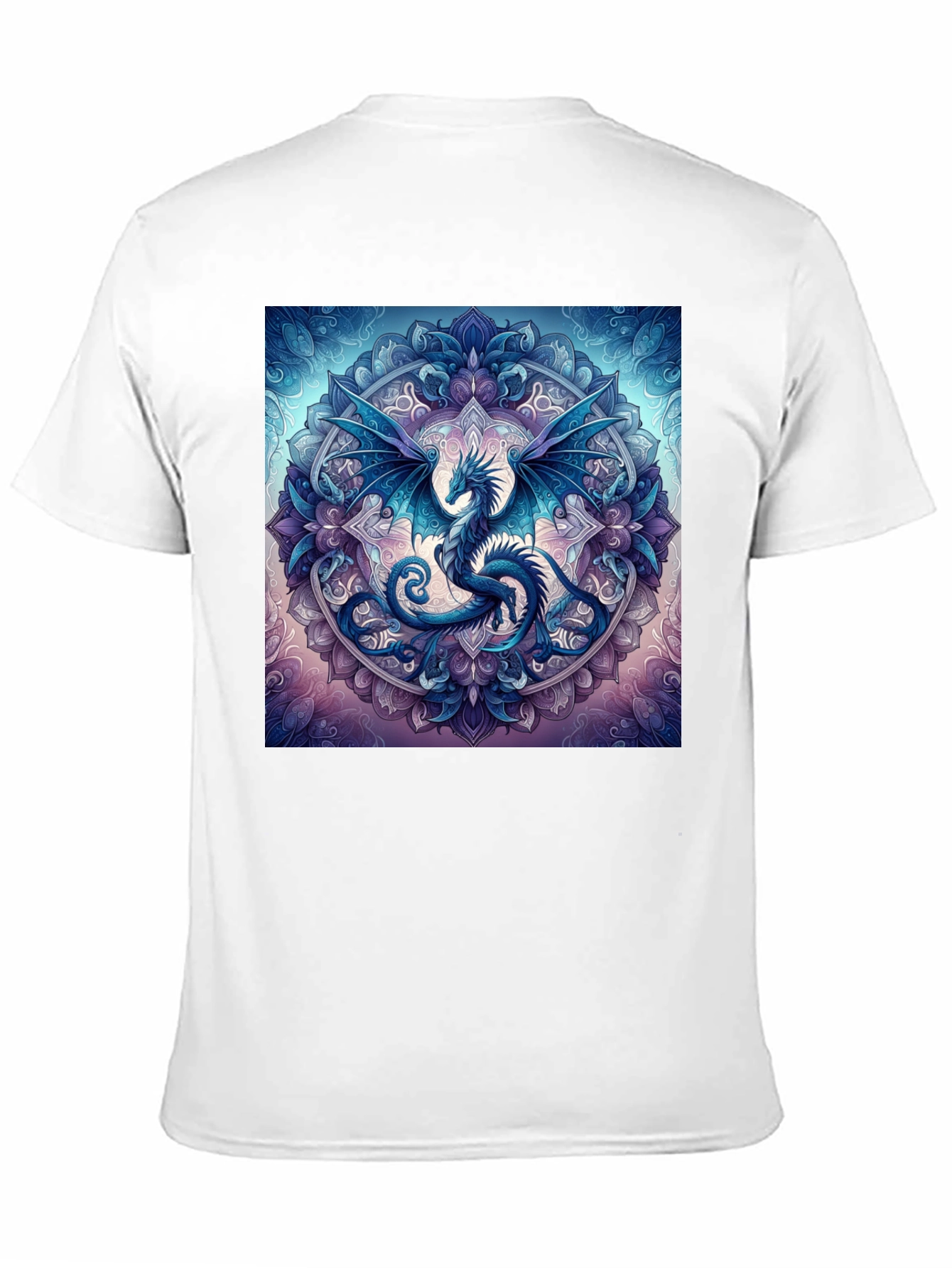 Dragon Mandala Graphic Tee - Fantasy Style