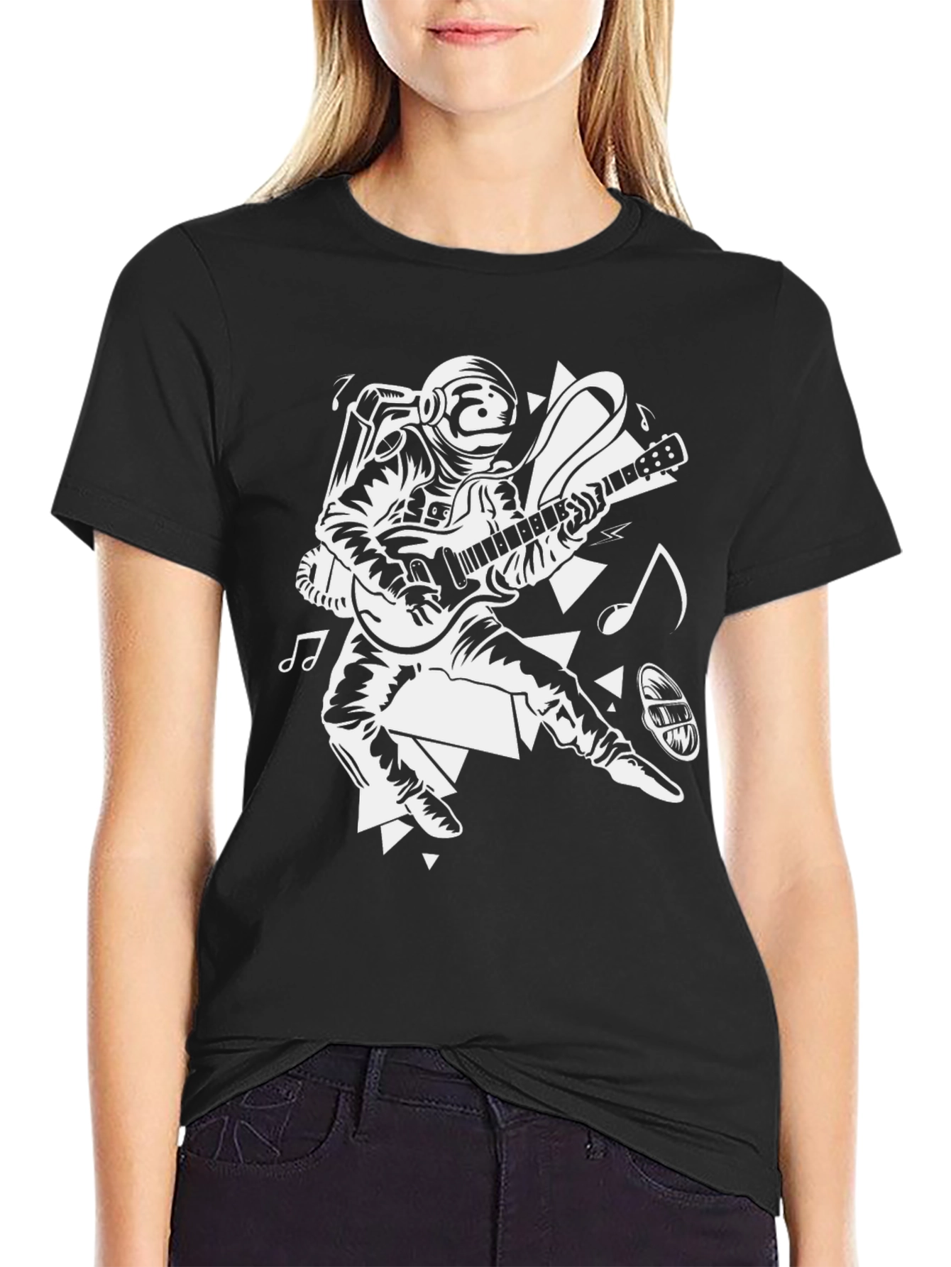 Astronaut Guitar Player Graphic Tee