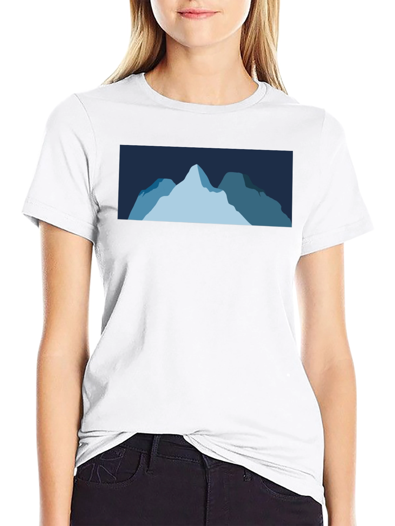 Mountain Graphic Tee - Black Cotton Blend