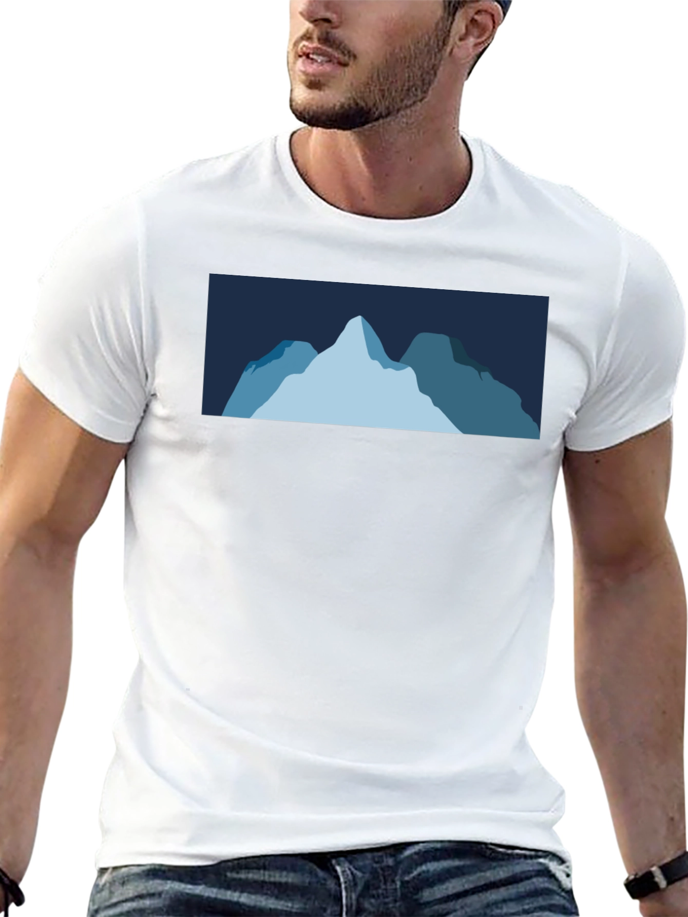 Mountain Graphic Tee - Black Cotton Blend