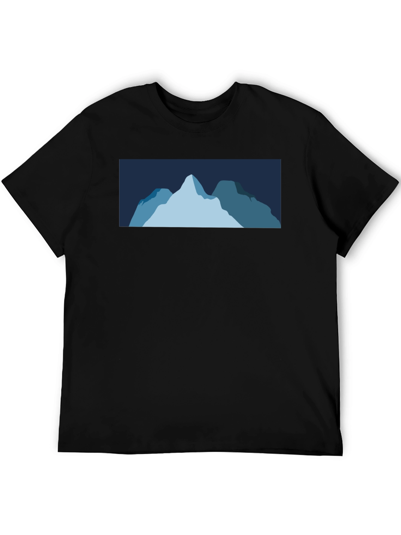 Mountain Graphic Tee - Black Cotton Blend