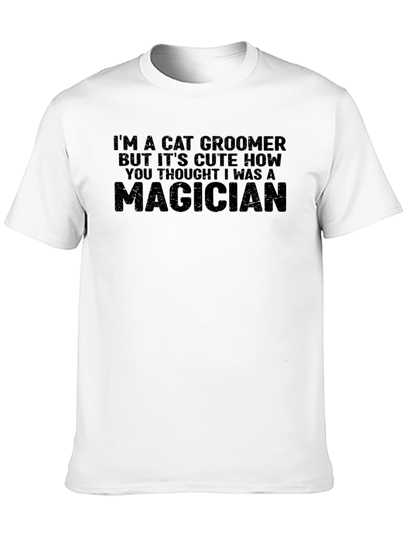 Cat Groomer Magician Funny T-Shirt