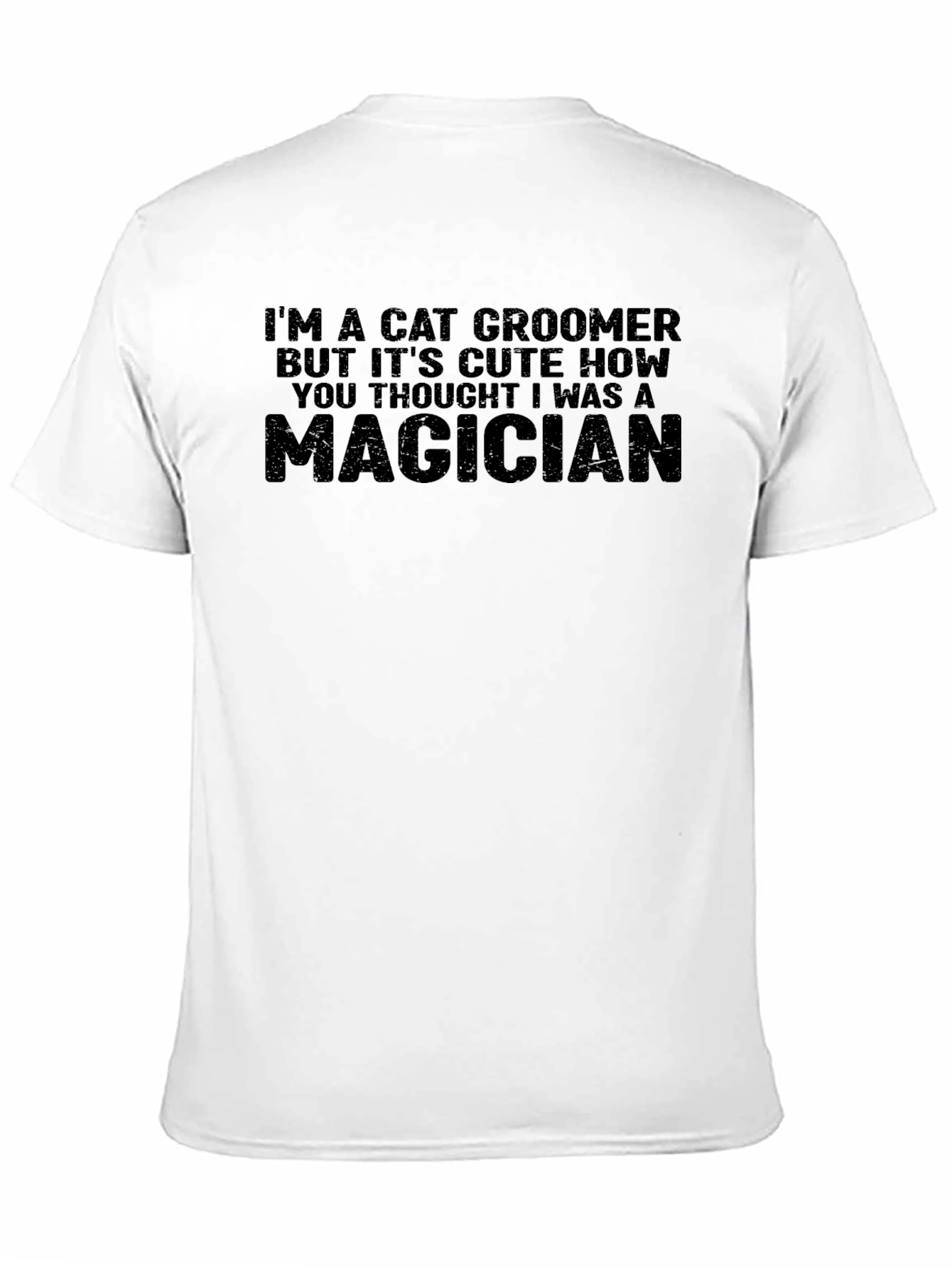 Cat Groomer Magician Funny T-Shirt