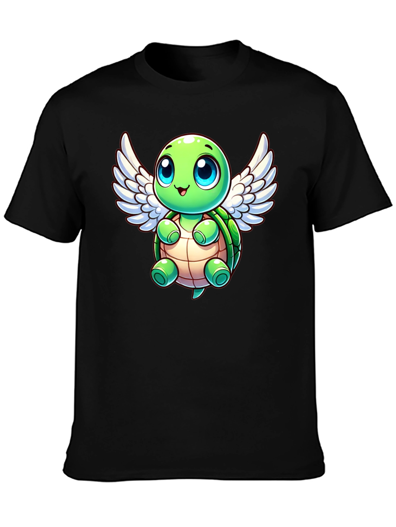 Cute Turtle Angel Graphic T-Shirt