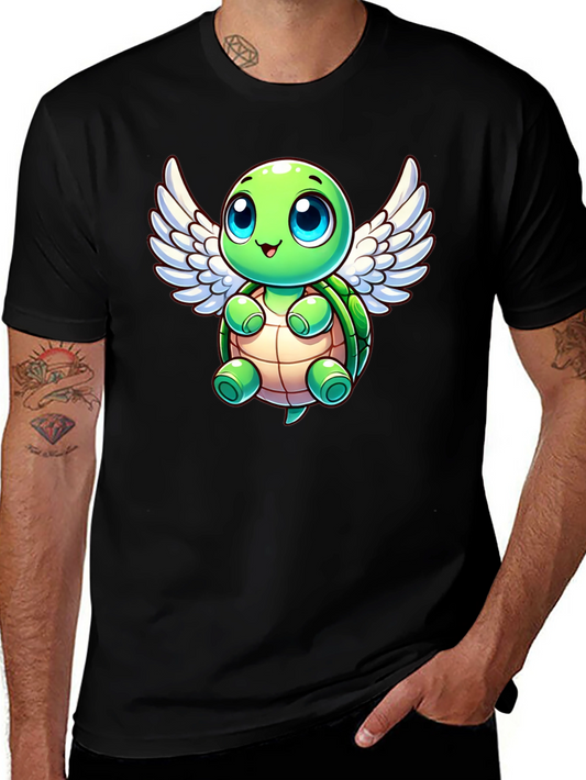 Cute Turtle Angel Graphic T-Shirt
