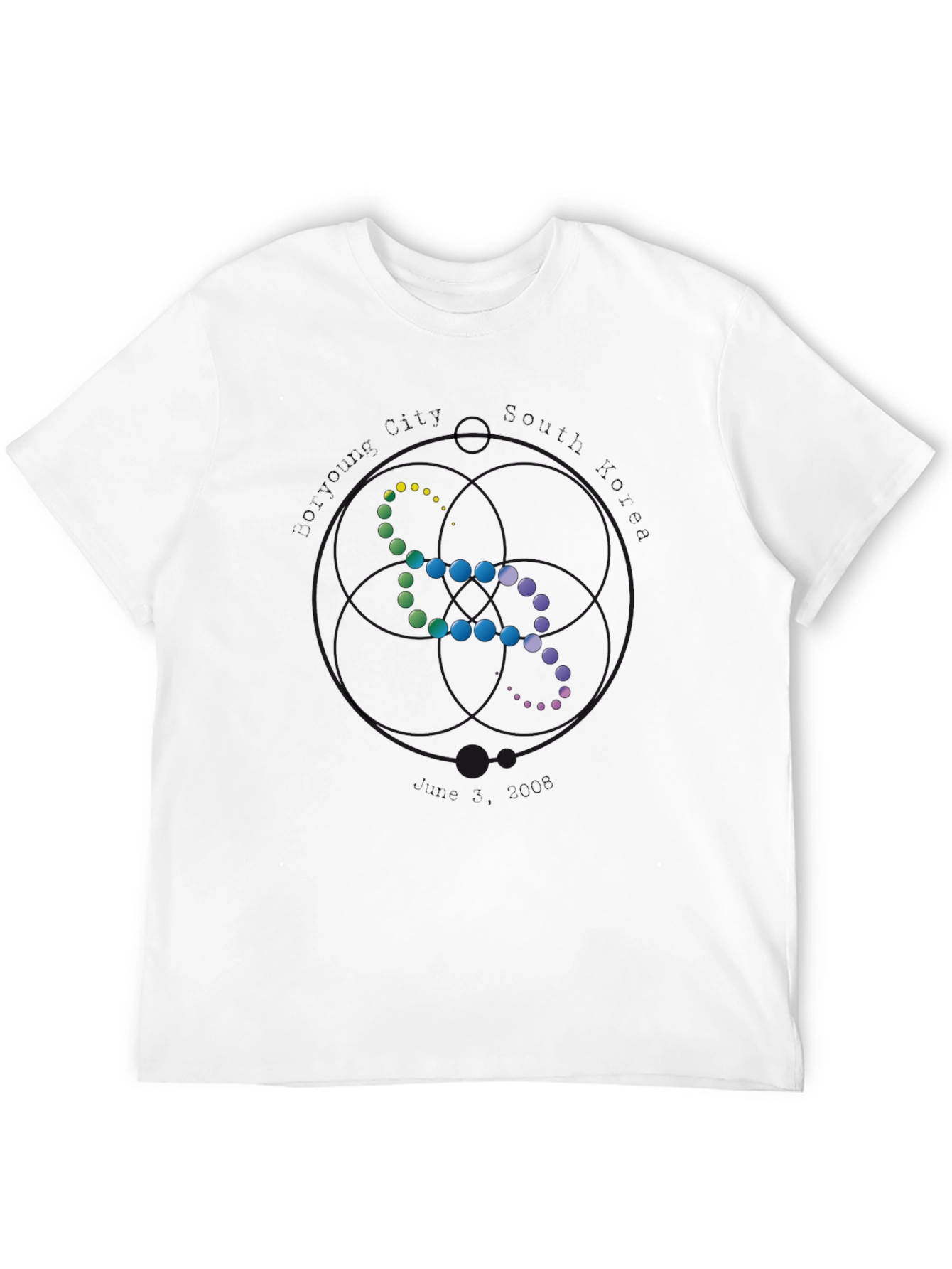 Modern DNA Strand Graphic Tee - Black