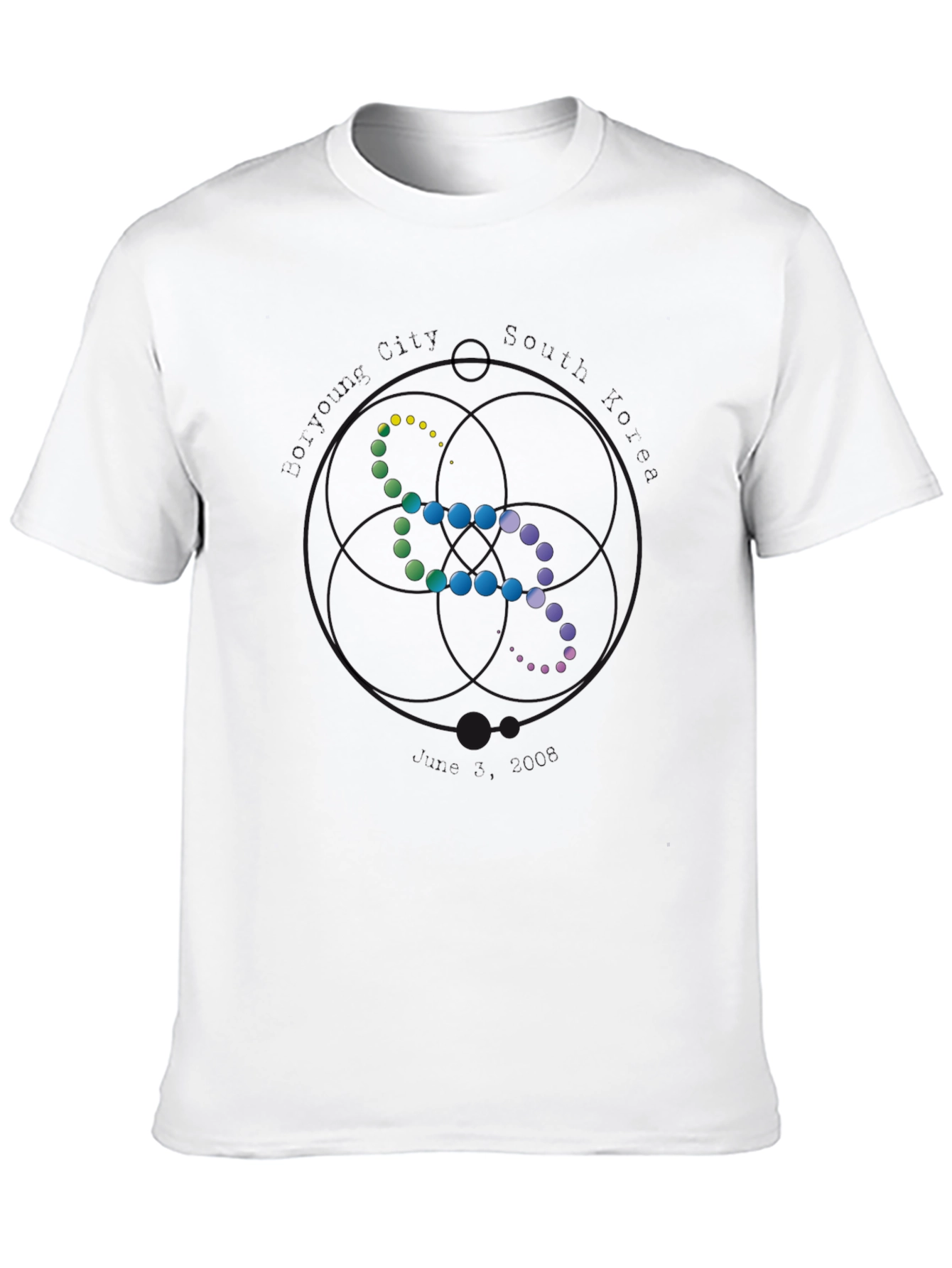 Modern DNA Strand Graphic Tee - Black
