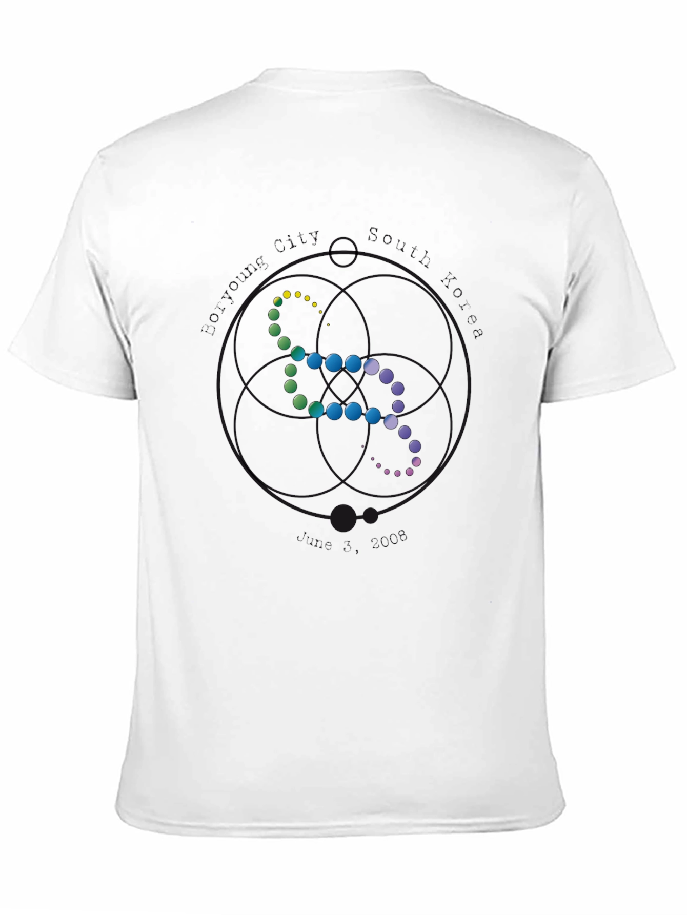 Modern DNA Strand Graphic Tee - Black