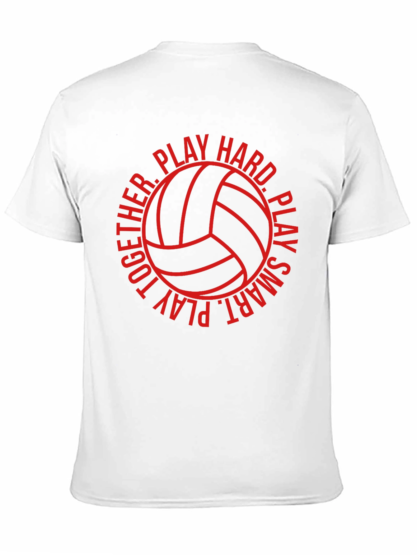 Volleyball T-Shirt - Play Hard Play Smart - Black