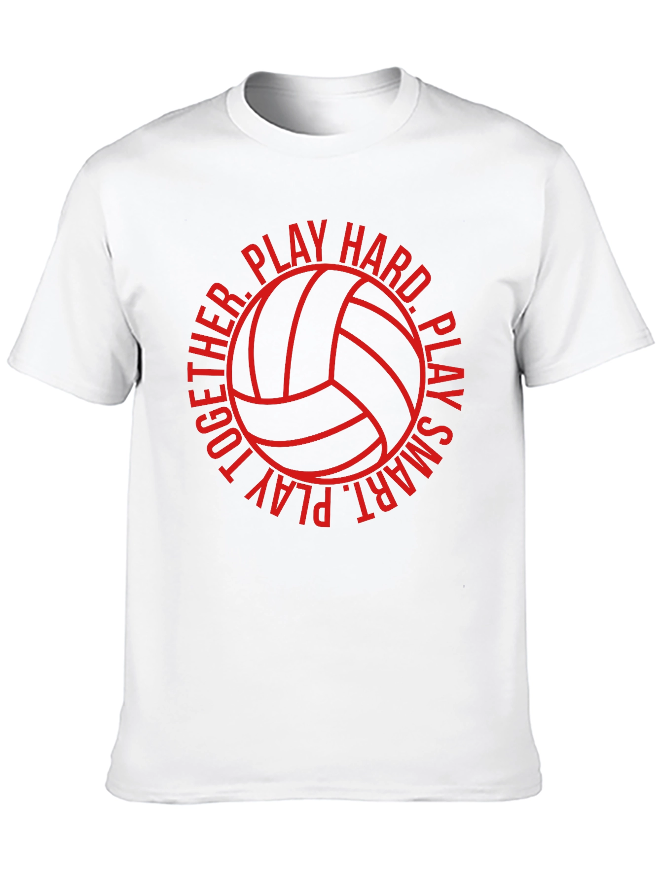 Volleyball T-Shirt - Play Hard Play Smart - Black