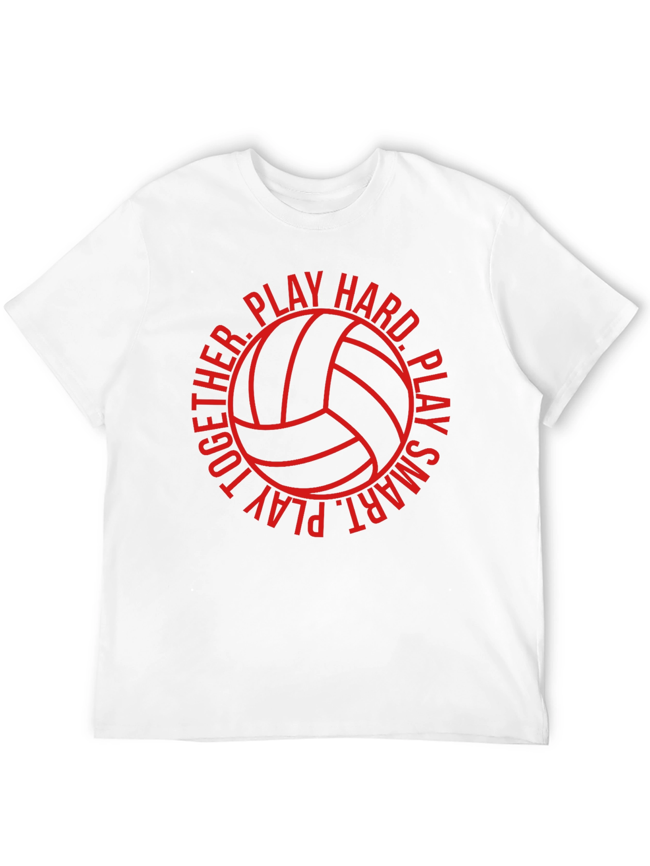 Volleyball T-Shirt - Play Hard Play Smart - Black
