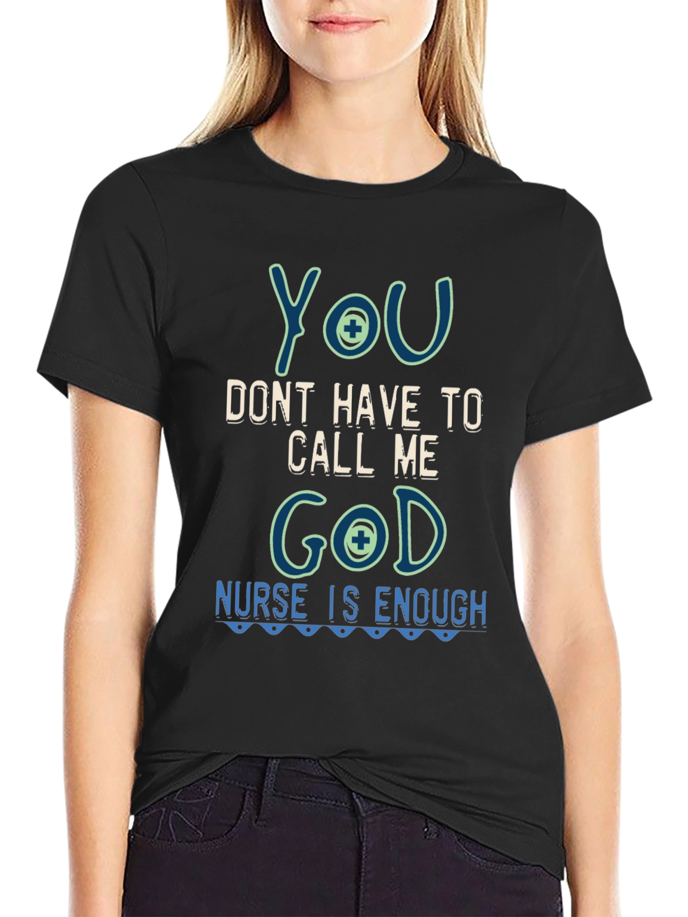 Nurse God Funny Graphic T-Shirt